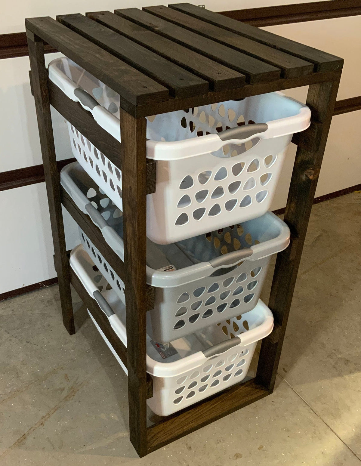 3- High Laundry Basket Organizer