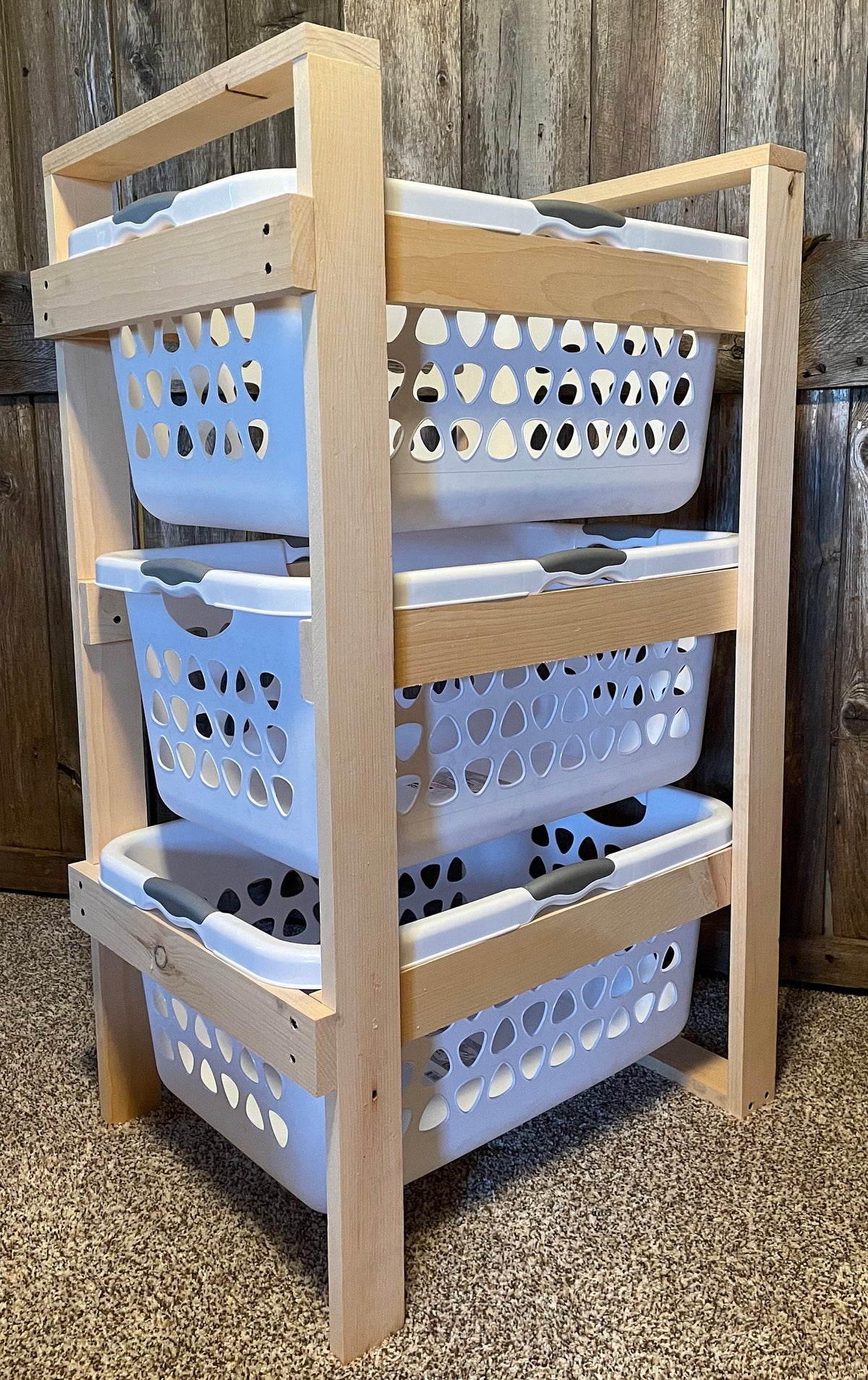 3- High Laundry Basket Organizer