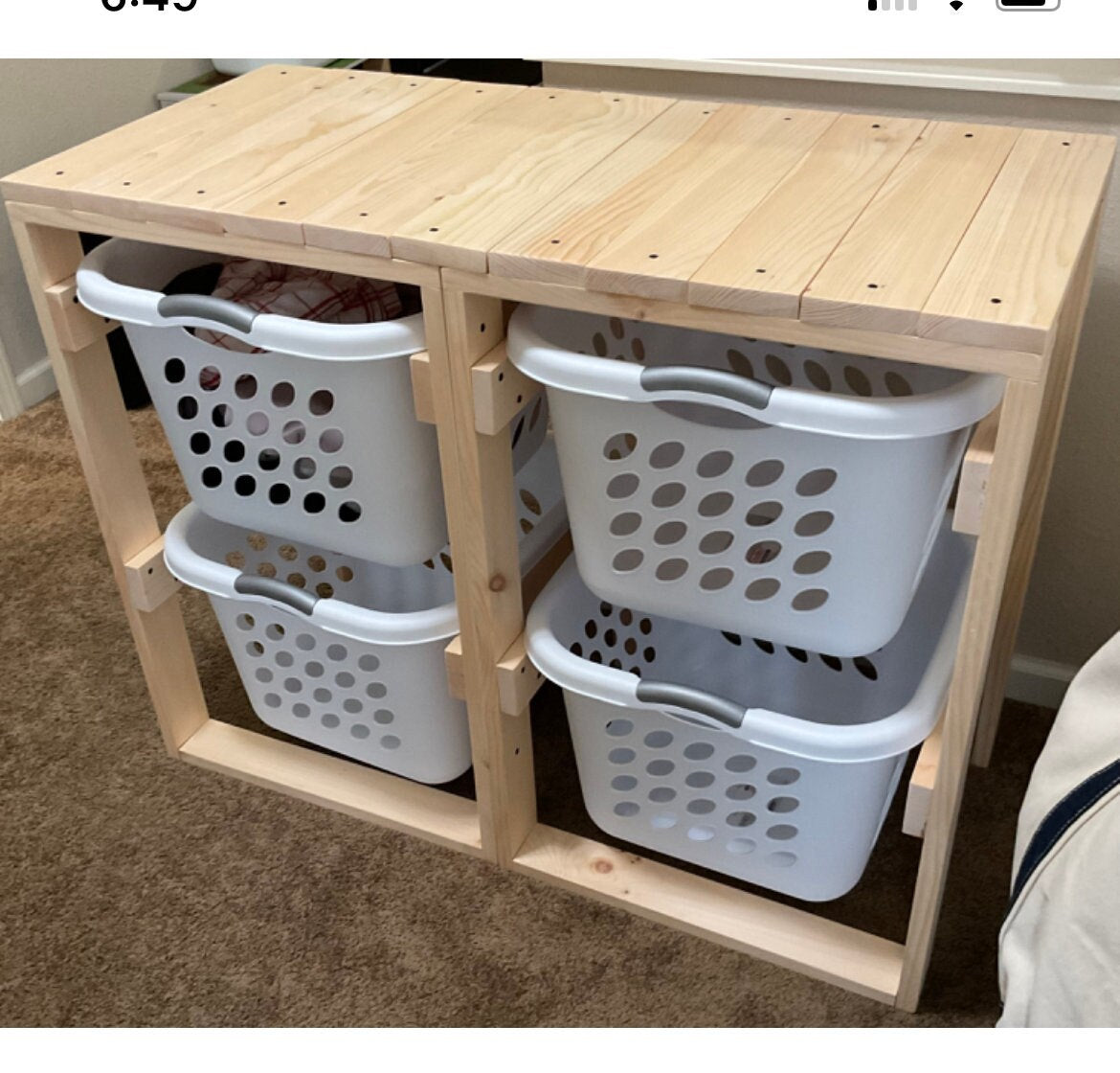 2 Tier Laundry Basket Holder 